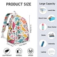 thumbnail image 6 of Cute Dinosaur Pattern Backpack for School,Cute School Bag,Schoolbag with Adjustable Shoulder Straps & Padded Back,13.4"x11"x4.7", 6 of 6