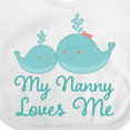 thumbnail image 4 of Inktastic Nanny Loves Me Grandchild Whale Boys or Girls Baby Bib, 4 of 4