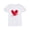 White, variant on WREESH Family Matching T-Shirts for Women Comfortable Crew Neck Short Sleeve Tops with Heart Prints for Family Outings Black