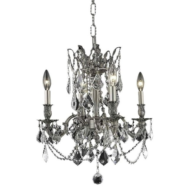 Elegant Lighting Rosalia 17" 4 Light Royal Crystal Chandelier