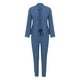 thumbnail image 3 of Conjunto de traje de dos piezas con solapas para mujer: chaqueta de manga larga y pantalones, corte ajustado, color liso, atuendo de invierno para la oficina, 3 of 6