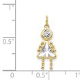 thumbnail image 2 of 10K Or Jaune Avril Fille Pierre de Naissance Charme, 2 of 2
