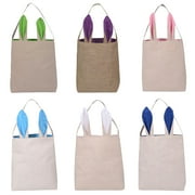 TOPTIE 6 PCS Easter Basket for Eggs Hunt Bunny Gift Bag Easter Bucket with Ears Stand-up