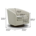 thumbnail image 4 of Better Homes & Gardens Bradford Wooden Base Modern Swivel Accent Chair, Linen, 4 of 11