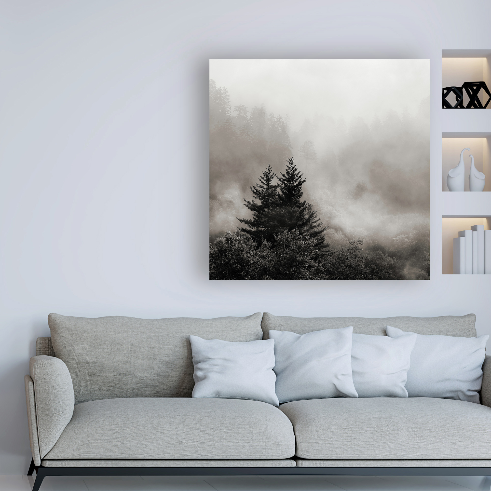 Trademark Fine Art 'Rising Mist, Smoky Mountains' Canvas Art by Nicholas Bel