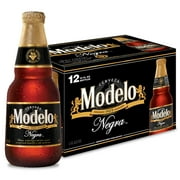 Modelo Negra Amber Lager Mexican Import Beer, 12 Pack, 12 fl oz Glass Bottles, 5.4% ABV