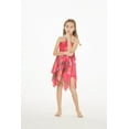 thumbnail image 4 of Girl Gypsy Uneven Bottom Hawaiian Luau Dress in Pretty Tropical Hot Pink Size 8, 4 of 5
