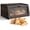 Carbonized, variant on Bread Box for Kitchen Countertop Large Bread Box Farmhouse Bread Container Bread Storage with Window Bread Holder