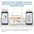 thumbnail image 2 of VTech VC2105 V-Care 1080p WiFi Smart Nursery Remote Access Over-the-Crib View Video Baby Monitor with 5” High Definition 720p, Artificial Intelligence, Sleep Analysis, Night Light, Rollover and Face C, 2 of 8