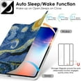 thumbnail image 3 of iPad PRO 11 Inch 2nd 3rd 4th Gen A2228 A2068 A2230 A2231 MY232LL/A MXDC2LL/A MXDE2LL/A Trifold Printed Hard Smart PC Transparent Back Cover - Starry Night, 3 of 4