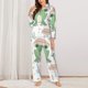 thumbnail image 2 of Balery Frog and Mushrooms Conjunto de Pijama con Estampado para Mujer, Conjunto de Dos Piezas con Manga Larga, Ropa de Dormir Suave con Bolsillos, Pijamas Cómodos-Medium, 2 of 7