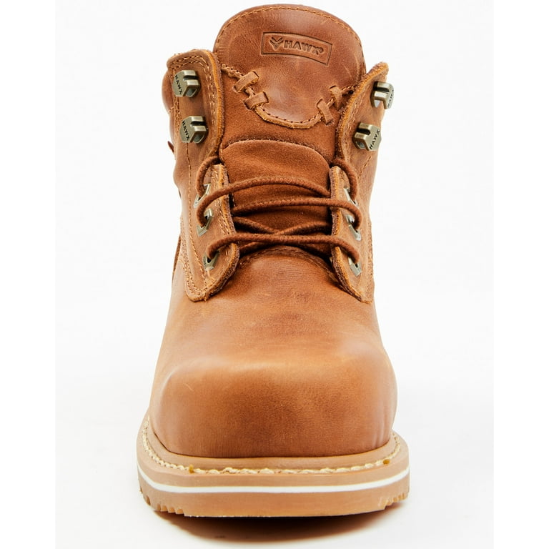 Hawx Women s Leather Shoes 5 Composite Toe Work Boot Lace Up Style Brown Size 8 W US Walmart