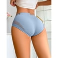 thumbnail image 4 of MEICHEN Solid High Waisted Boxer Briefs for Women Breathable Knitted Sports Panties Fashion Casual Seamless Underwear, 4 of 7