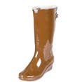 thumbnail image 2 of Forever Young Women's Tall Wedge Rain Boots with Mock Zipper, 2 of 4