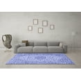 thumbnail image 3 of Ahgly Company Machine Washable Indoor Square Persian Blue Traditional Area Rugs, 7' Square, 3 of 4