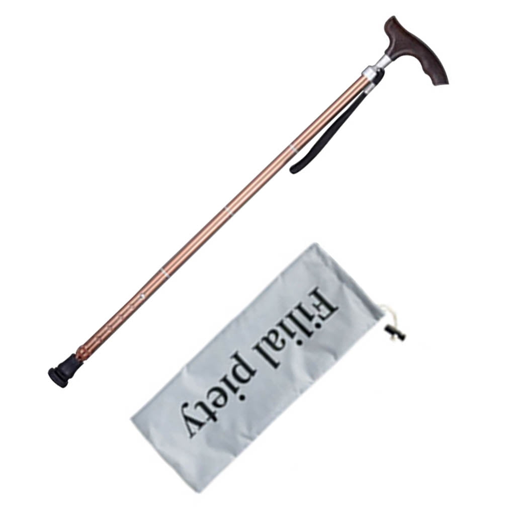 outdoorline Portable 4 Sections Foldable Walking Stick Nonslip
