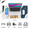 thumbnail image 5 of Long Mouse Pads for Desk,Orange Boho Abstract and Plant Pattern Desk Mats on Top Of Desks, Desk Mouse Pad Extra Large with 3mm Non-Slip Base and Stitched Edge for Gaming,Office,Work,Home 31.5"x15.7", 5 of 6