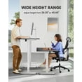 thumbnail image 6 of Height Adjustable Electric Standing Desk, Sit Stand up Desk, Memory Computer Home Office Desk with Two-Piece Desktop (White Legs with Black Tabletop, 48 * 24 Inch), 6 of 17