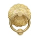 thumbnail image 1 of Tirador de puerta de latón para entrada principal, manija de puerta vintage para estructuras de madera Oro, 1 of 9