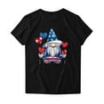 thumbnail image 4 of Fartey Women's 4th of July Shirt Cute Gnome Graphic Tees Independence Day Patriotic Tops American Flag Crew Neck T Shirts Loose Casual Summer Short Sleeve Blouses Black L, 4 of 4