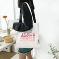 thumbnail image 2 of VIVACITE Christian Tote Bags for Women Vintage Canvas Tote Bag for Women Bible Tote Bags for Women Christian Gifts for Women Faith Bible Carrier Church Bags for Women with Jesus Art 6, 2 of 6