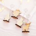 thumbnail image 5 of 4 soportes para tarjetas de madera, soporte para notas fotográficas, clips cuadrados para tarjetas de mensajes, decoración artesanal de escritorio, accesorios de decoración para fiestas en el hogar (Navidad) ER, 5 of 5