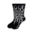 thumbnail image 5 of DHFJKG 5 Pairs Halloween Socks For Women Men Unisex Spider Web Printed Mid Calf Socks Halloween Party Accessories, 5 of 6