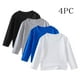thumbnail image 1 of Blusas y camisas de manga larga con cuello redondo para niños pequeños, moda para niños, lindo color sólido, suave, top de manga larga, camiseta de cuello redondo, conjunto de cuatro piezas, top para, 1 of 9