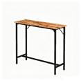 thumbnail image 6 of Hassch Metal Outdoor Bar Table, 39" H Pub Table with Adjustable Foot for Indoor Patio, Garden, Yard, Balcony, Poolside, Brown, 6 of 6