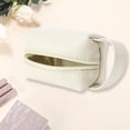 thumbnail image 2 of 1 Pc Bolsa de Maquillaje Compacta y Duradera para Mujeres para Vacaciones y Viajes de Negocios PU Blanca, 2 of 3