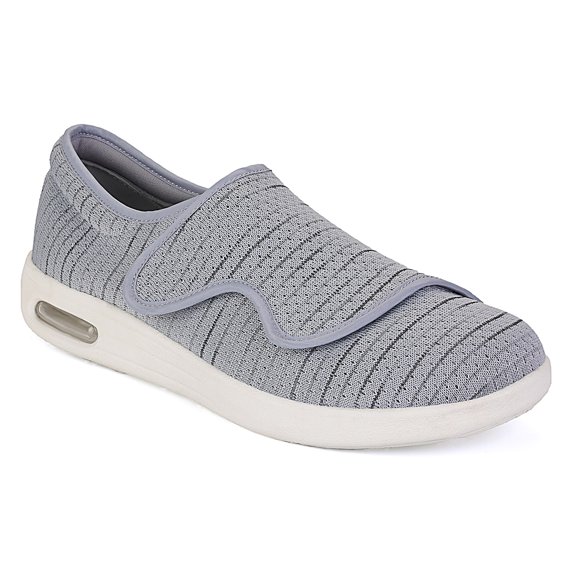 Wide Width Walking Shoes for Women Adjustable Hook and Loop Strap Slip On Breathable Low Seam Cushioned Non Slip Roomy Toe