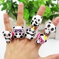 thumbnail image 2 of FRCOLOR Panda ring Adorable Panda Rings for Kids with Colorful Designs Perfect for Party Favors and Gifts 12pcs Size L Multi Color,1.18"X0.98"X0.98", 2 of 5