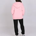 thumbnail image 4 of Fanxing Teen Girls Casual Zip Up Hoodie Sweatsuit Y2K Sweatshirts 2pcs Tracksuit Set Jogger Clothes Outfits for Women Workout Loungewear S-3XL, 4 of 7