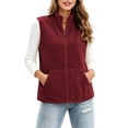 thumbnail image 2 of Enjoytime Fleece Vest for Women Stand Collar Sleeveless Zip Up Gilet Plus Size Lightweight Casual Warm Jacket with Pockets, 2 of 7