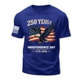 thumbnail image 4 of UngA Men's 4th of July T-Shirt Vintage 250 Anniversary USA Shirt 1776 USA Flag Shirts Tops Patriotic Short Sleeve Men's T-Shirt (Blue,XL), 4 of 5