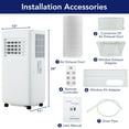 thumbnail image 3 of Eastvita 10000 BTU 450 sq ft Portable Air Conditioner, White, 3 of 7