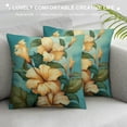 thumbnail image 3 of Fenyluxe Flowers Blue Sky Pillow Covers for Couch Sofa Indoor Outdoor Zipper Closure - Perfect for Car Bedroom - 1PC 24x24in, 3 of 5