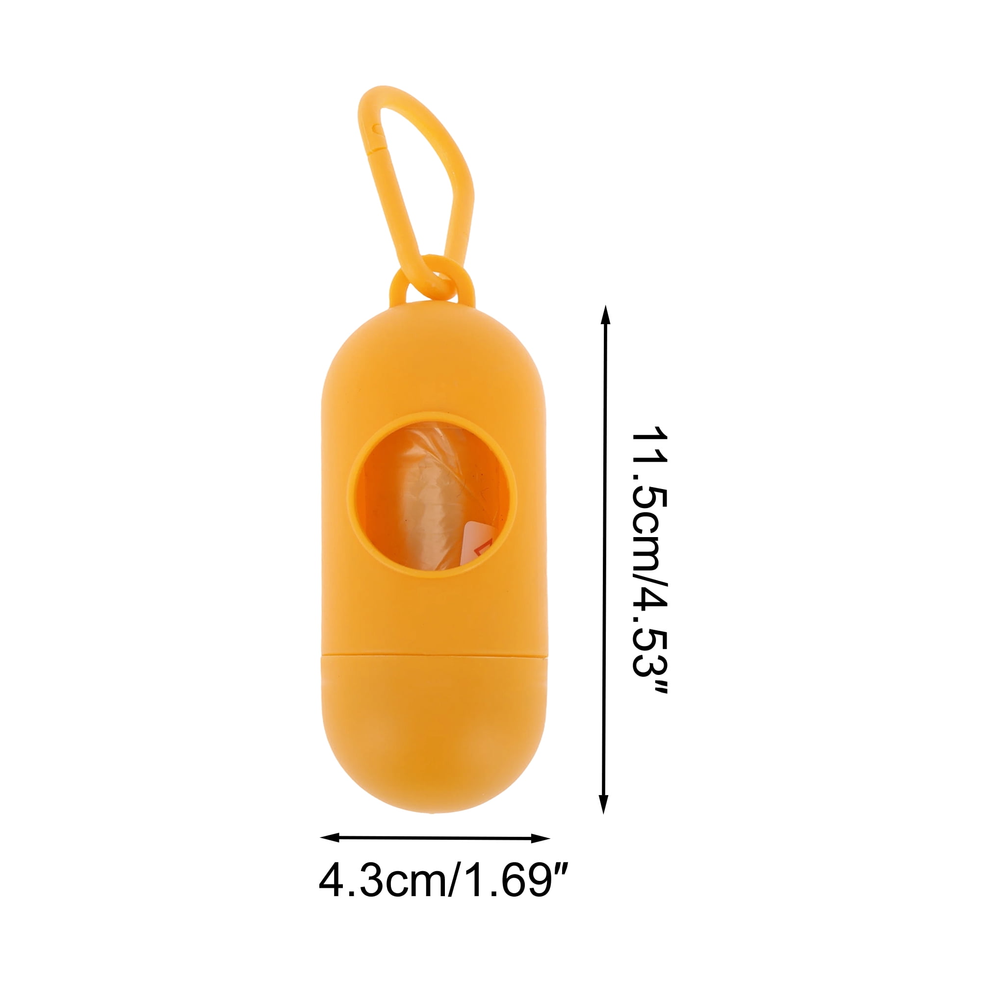 Unique Bargains Pill-shaped Poop Bag Dispenser 4 Pcs Yellow, Black, White, Red