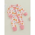 thumbnail image 3 of Canis Long Sleeve Strawberry/Flower Print Romper for Baby Girls/Boys, 3 of 8