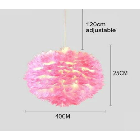

Censlighting 15.8 Fancy Globe Shape Feather Pendant Light for Bedroom/Corridor/Restaurant/Exhibition Hall Pink