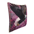 thumbnail image 2 of Susaid Flower Bald Eagle Print Velvet Throw Pillow Covers Home Art Deco Pillowcase Square Pillow Case Cushion Cover for Bed Sofa Living Room Car Indoor and Outdoor-20"x20", 2 of 8