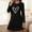 Black, variant on Sakmal Plus Size Womens Moomoo Nightgowns Comfy Short Black Sleepshirt Long Sleeve Heart Print Nightgowns for Women