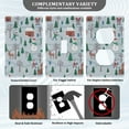thumbnail image 3 of Yayeee Duplex Wall Plate 1-Gang 4.5"x2.7" Home Receptacle Light Switch Decorative Outlet Cover, Snowy Christmas Pattern, 3 of 7
