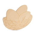 thumbnail image 2 of Wooden Eggs in Nest for Easter Crafts, 12-Inch, 1/8 Inch Thick Wood Cutouts, Pack of 3 for Basket Stuffers & Ornaments, by Woodpeckers, 2 of 5