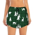 thumbnail image 2 of KLL Christmas tree green plaid Pattern Shorts Women,Athletic Shorts High Waisted Running Shorts Pocket Sporty Short Gym Elastic Workout Shorts-Large, 2 of 7