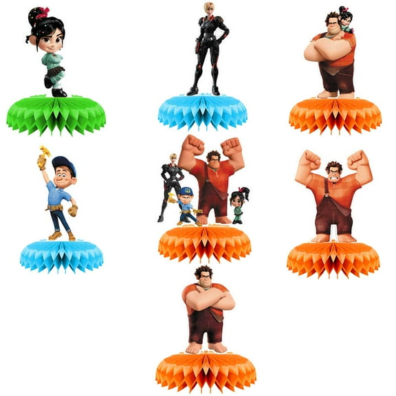 Wreck It Ralph Honeycomb Centerpieces Table Toppers Decorations for Birthday Party Decor Supplies