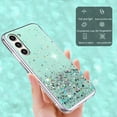 thumbnail image 4 of Compatible with Samsung Galaxy S23 Plus Case Cute Glitter Clear Sparkly Cases Shockproof Samsung S23 Plus Phone Case for Women Girls Silicone Slim Bling Galaxy S23 Plus Case (Green), 4 of 14