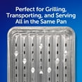 thumbnail image 5 of (4 pack) Reynolds Kitchens Grill Pan, Slotted Aluminum Grill Pans, 13.5 x 9 inch, 4 Count, 5 of 8