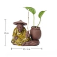 thumbnail image 6 of Zisha Fishing Old Man Tea Pet Vase Table Ornament Hydroponic Planter Chinese Style Teaware Decor for Home Office Display, 6 of 6