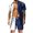 Blue, variant on Vedolay Mens' Short Sets Summer Outfits For Men Casual 2 Piece Shirts And Shorts Beach Set,Black L